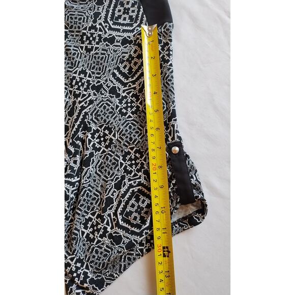 Cato Black/Tan Plus size 22/24 Stretch Tunic Blouse with Neckline Hem Detail - Picture 12 of 13